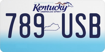KY license plate 789USB