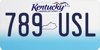 KY license plate 789USL
