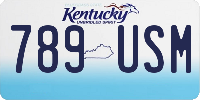 KY license plate 789USM