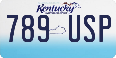 KY license plate 789USP