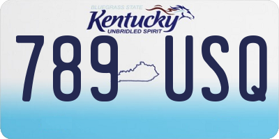 KY license plate 789USQ