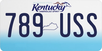 KY license plate 789USS