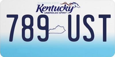 KY license plate 789UST