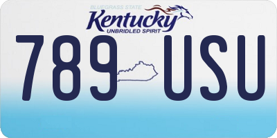 KY license plate 789USU