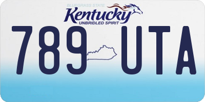 KY license plate 789UTA