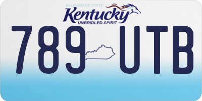 KY license plate 789UTB