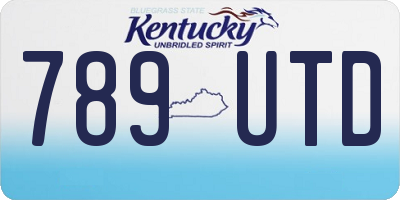 KY license plate 789UTD