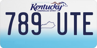 KY license plate 789UTE
