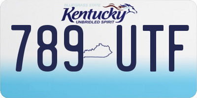 KY license plate 789UTF