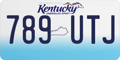 KY license plate 789UTJ