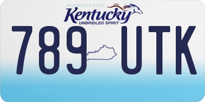 KY license plate 789UTK
