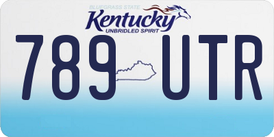 KY license plate 789UTR