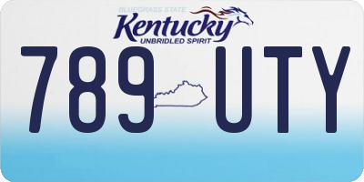 KY license plate 789UTY