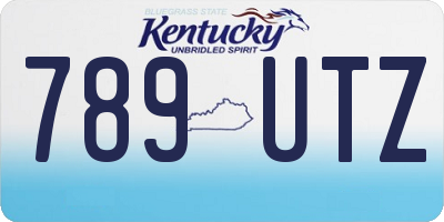 KY license plate 789UTZ