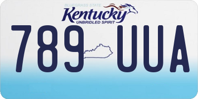KY license plate 789UUA