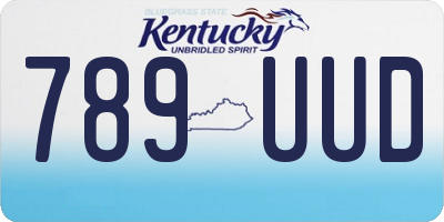KY license plate 789UUD