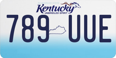 KY license plate 789UUE
