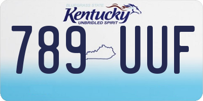 KY license plate 789UUF
