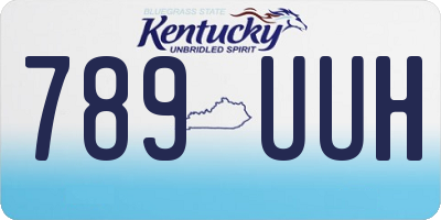 KY license plate 789UUH
