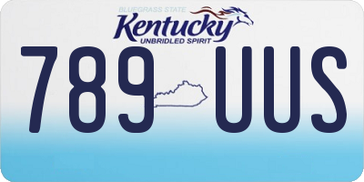 KY license plate 789UUS