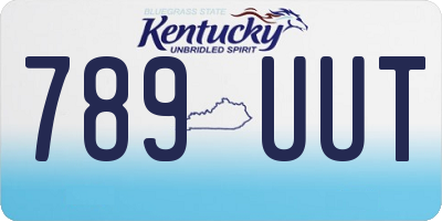 KY license plate 789UUT