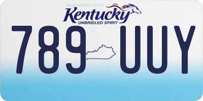 KY license plate 789UUY