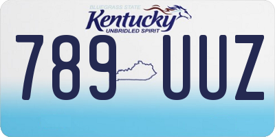 KY license plate 789UUZ
