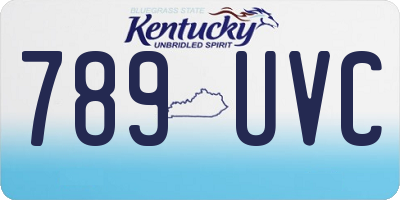 KY license plate 789UVC