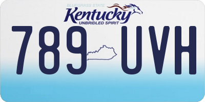 KY license plate 789UVH