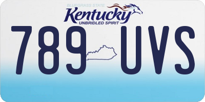 KY license plate 789UVS
