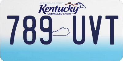 KY license plate 789UVT