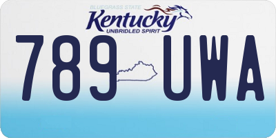 KY license plate 789UWA