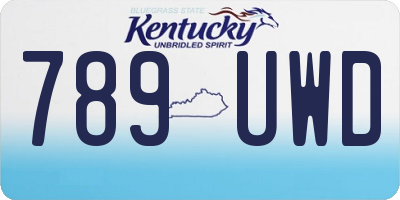 KY license plate 789UWD