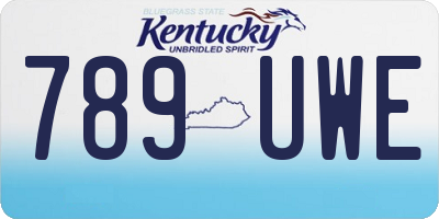 KY license plate 789UWE
