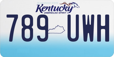 KY license plate 789UWH