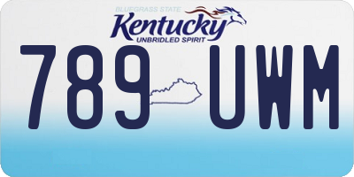 KY license plate 789UWM