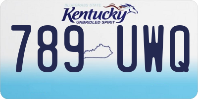 KY license plate 789UWQ