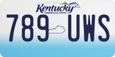 KY license plate 789UWS