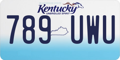 KY license plate 789UWU