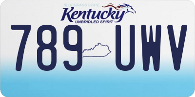KY license plate 789UWV