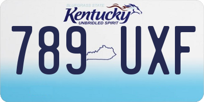 KY license plate 789UXF