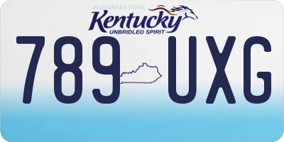 KY license plate 789UXG