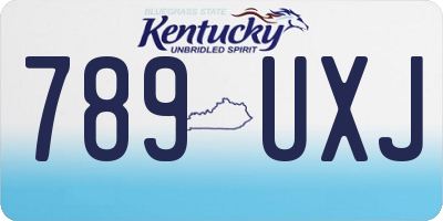 KY license plate 789UXJ