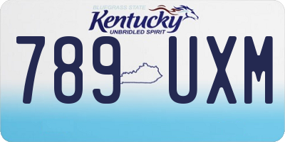 KY license plate 789UXM
