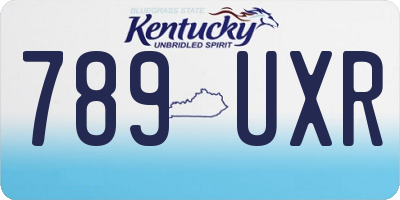 KY license plate 789UXR