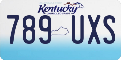KY license plate 789UXS