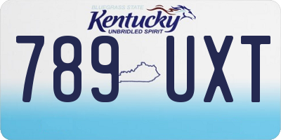 KY license plate 789UXT