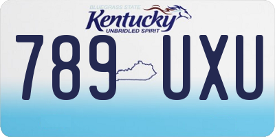 KY license plate 789UXU