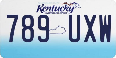 KY license plate 789UXW