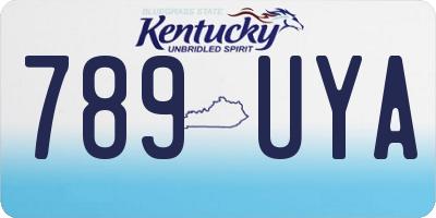 KY license plate 789UYA
